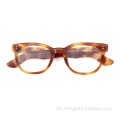 Brille flach runde Mode dicke Acetatrahmenbrille für Frauen